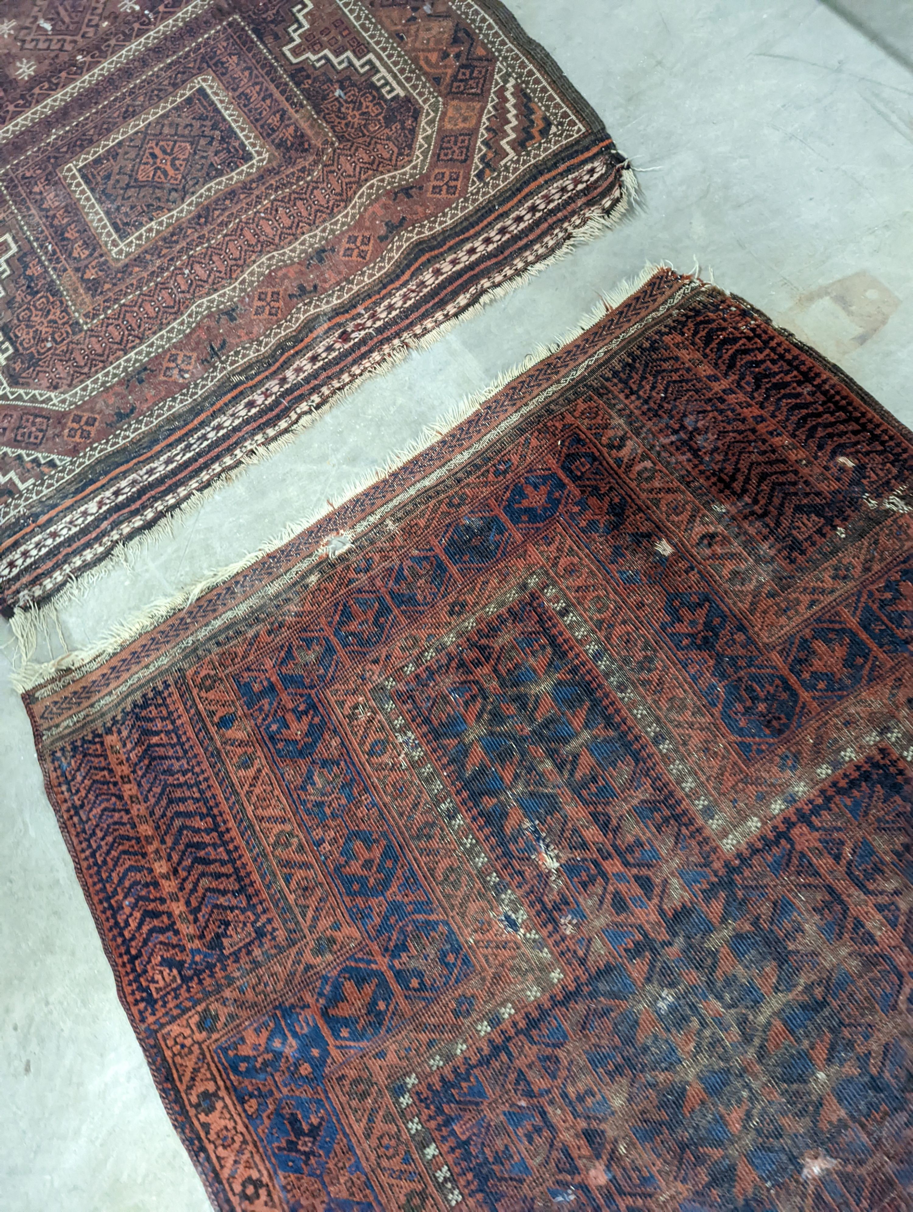 Two Belouch rugs and two prayer mats, largest 200 x 110cm